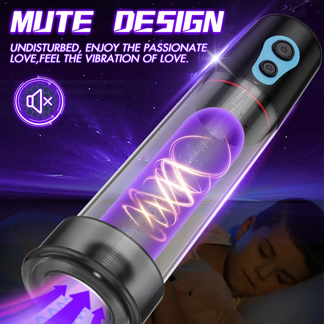 2 in 1 Electric Male Masturbator Penis Pump Automatic Male Masturbator Penis Enlargement Dick Pump Sexual Performance Erection luvshop24