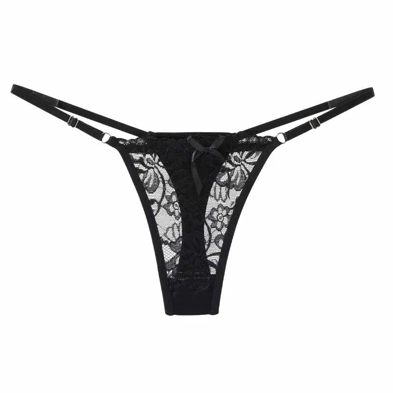 Lace Underwear for Women Low Rise Adjustable Waist Thongs Sexy Perspective G-String Female Breathable Lingerie luvshop24