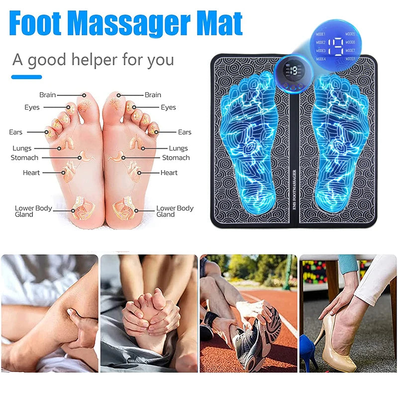 Electric Foot Massager Pad Muscle Massage Relaxation Trainer For Massage Fitness Outdoor Sport Home Family Relax luvshop24