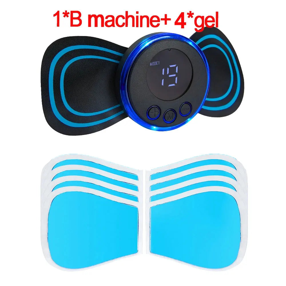 EMS Neck Massager Electric Muscle Stimulator Cervical Sticker Massage Patch Low Frequency Pulse Masajeador Pads Body Pain Relief luvshop24