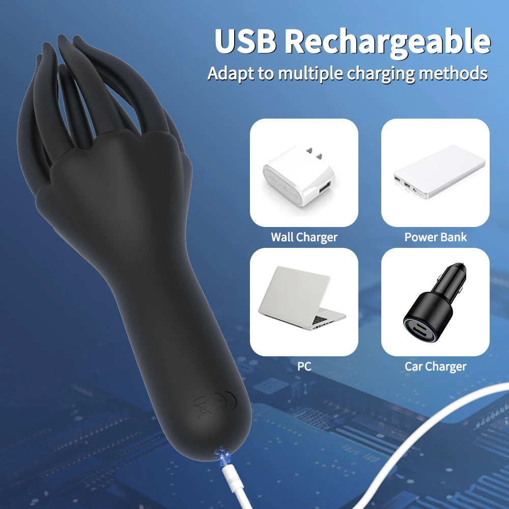 Glans Trainer for Men Powerful Vibrating Penis G Spot Masturbator Soft Fingertip Prolong Endurance Massage Vibrator Erotic Toys luvshop24