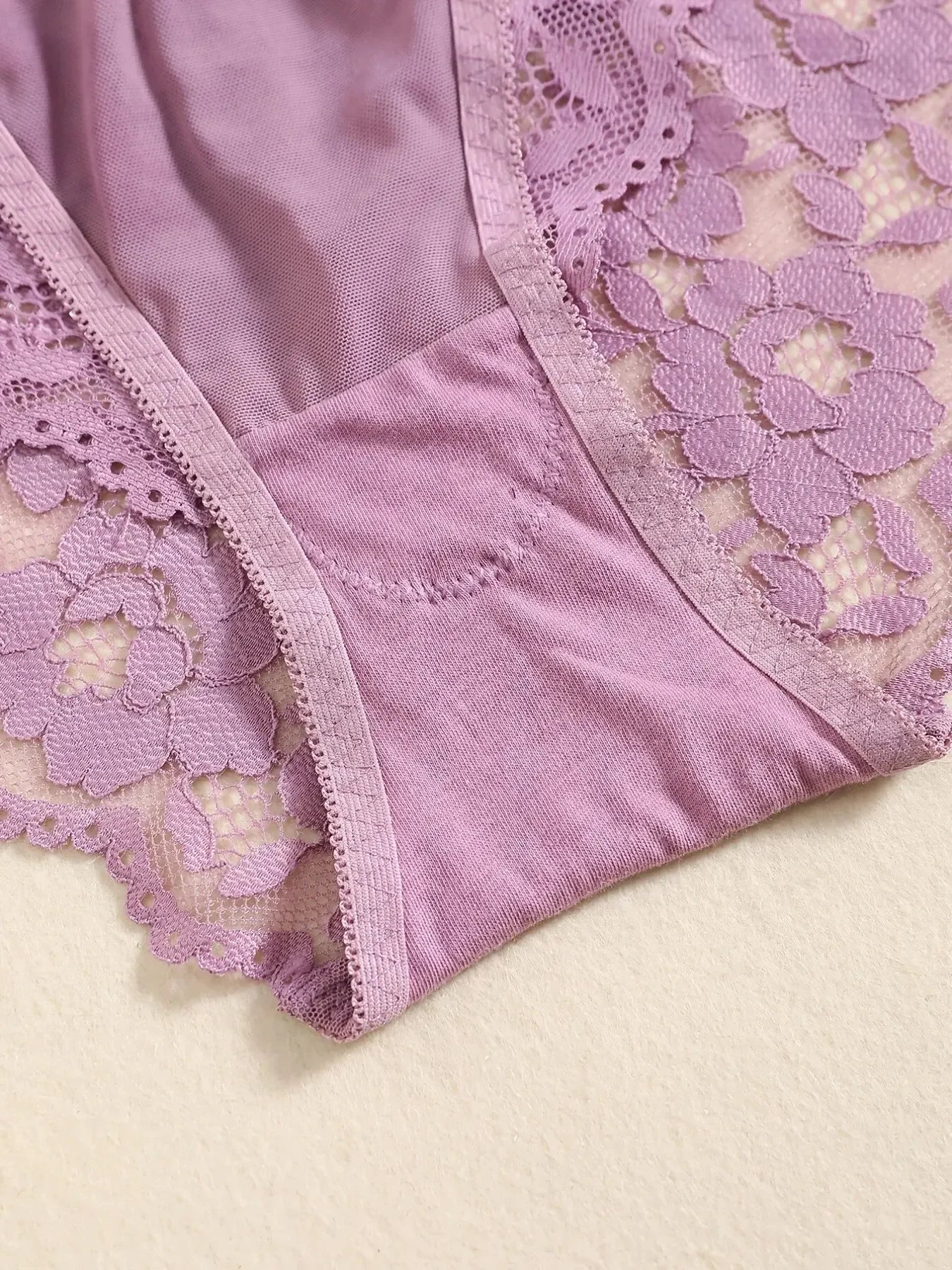 1 Set Elegant Erotic Lace Embroidery Breathable Fabric Lingeries : Push-Up Bra, Low Waist Sheer Panty - Ultimate Valentine's Day luvshop24