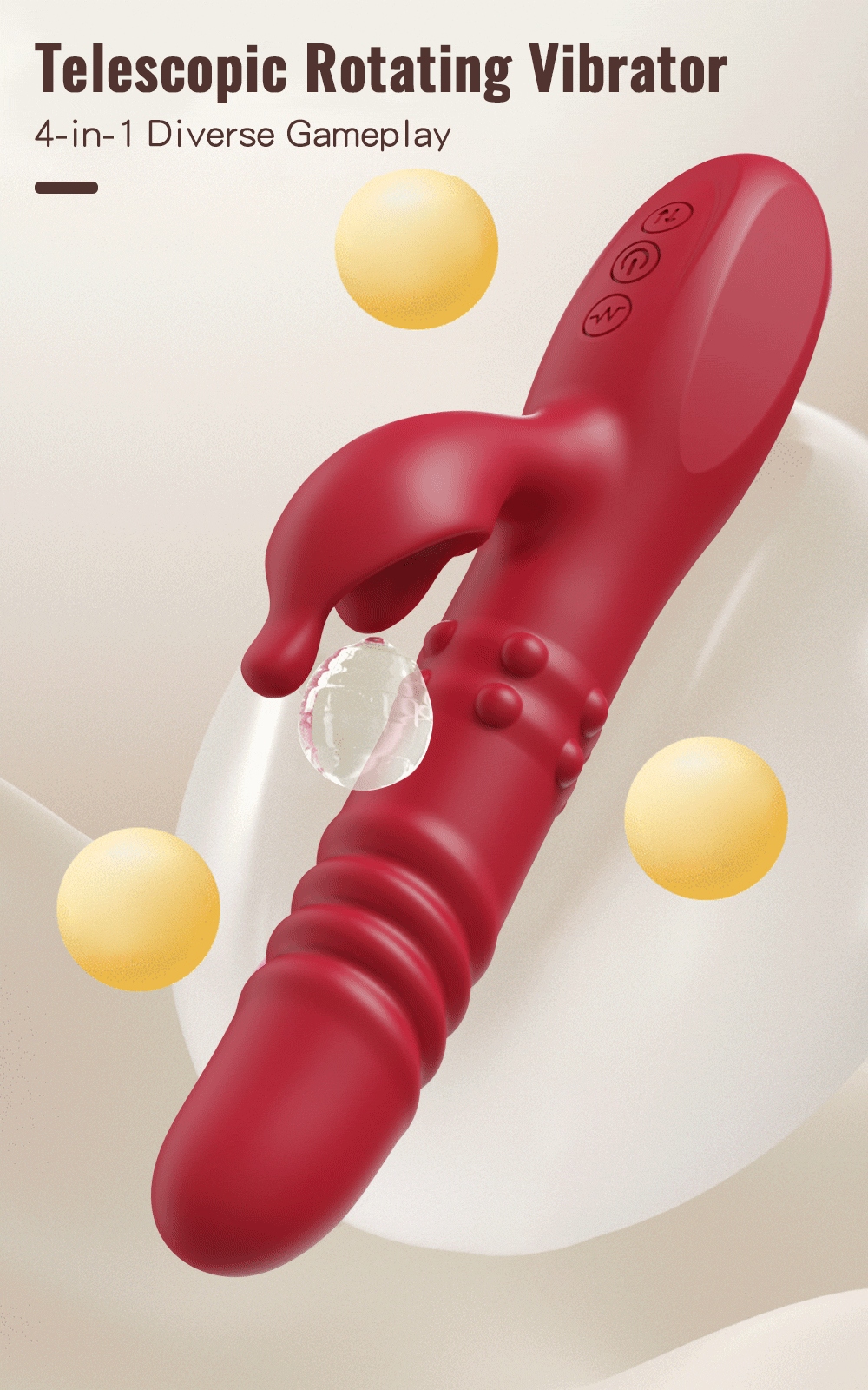 Rabbit Vibrator For Women Powerful G Spot Telescopic Rotating Clitoris Vagina Stimulator Female Masturbator For Adult Sexy Toys luvshop24
