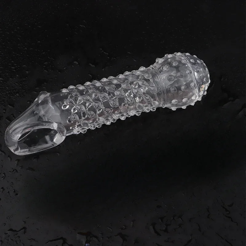 Reusable Condom for Sexual Pleasure Hard Rough Big Condom Penis Sleeve Extender for Men Delay Ejaculation luvshop24