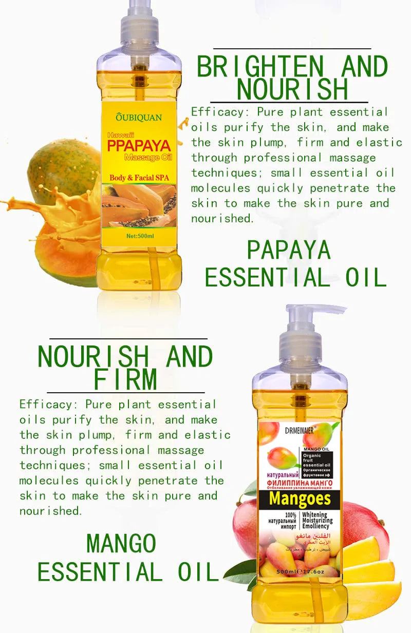500ML Facial Body Massage Essential Oil Moisturizing Vegetable Oil Open Back Scraping Massage Essential Oil BB oil luvshop24