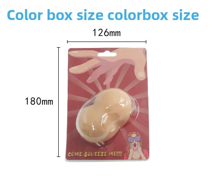 Stress Relief Balls Realistic Male Testicle Design Soft Plastic Squeezable Toy for Men Adult Entertainment Egg Shaped Toys luvshop24