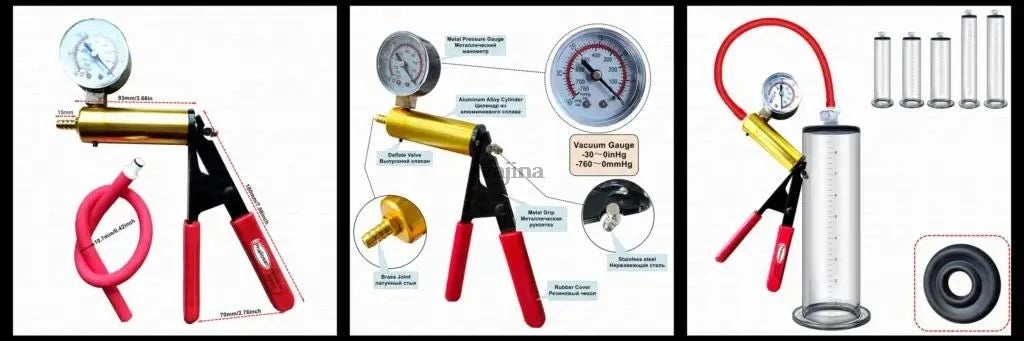 Electric Manual Vacuum Pump Penis Pump/Anal Pump For Adult Negative Pressure Exercise Suction Pressure Gauge Handle Accessory luvshop24
