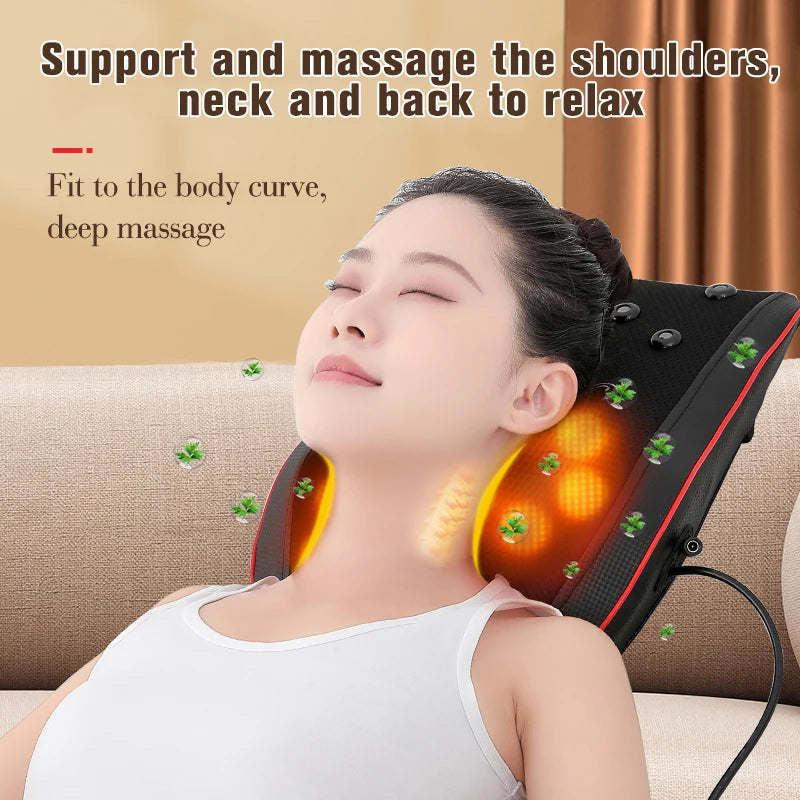 Portable Massager, Waist Massager, Full-body Muscle Relaxer, Car-portable Backrest Vibration Comfort Massager luvshop24