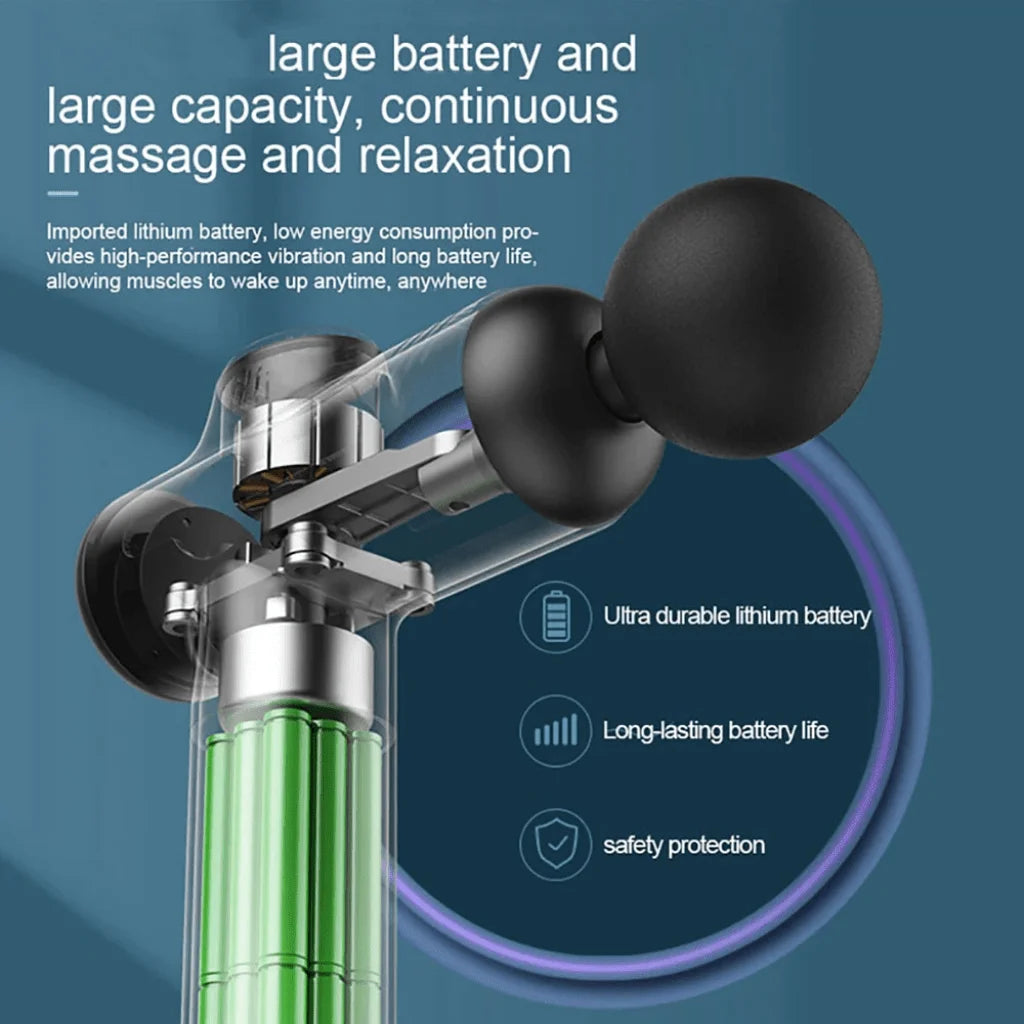 Portable Fascia Gun Vibration Massage Gun For Body Neck Back Deep Muscle Relaxation Fitness Slimming One Head luvshop24