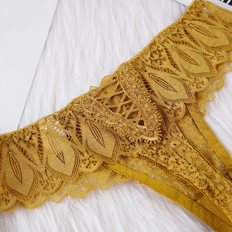 Hollow Out Lace Sexy Girls G String Panties Women Briefs Transparent Thong Thin Underwear Female Low Waist Lingerie Size S-XL luvshop24