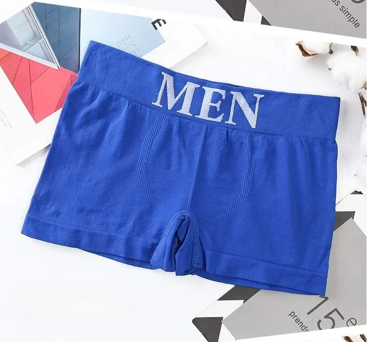 3 Pcs Men's Panties Underwear Boxers Breathable Man Boxer Solid Underpants Comfortable Male Brand Shorts Black Blue Underwear luvshop24