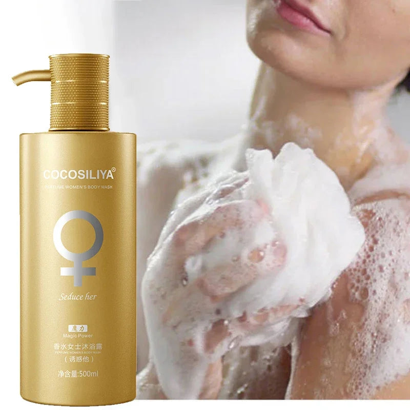 500ML Pheromone Shower Gel,Deep Cleaning Glamour Lure Bath Lotion with Charming Seductive Fragrance,For Man to Attract Woman luvshop24