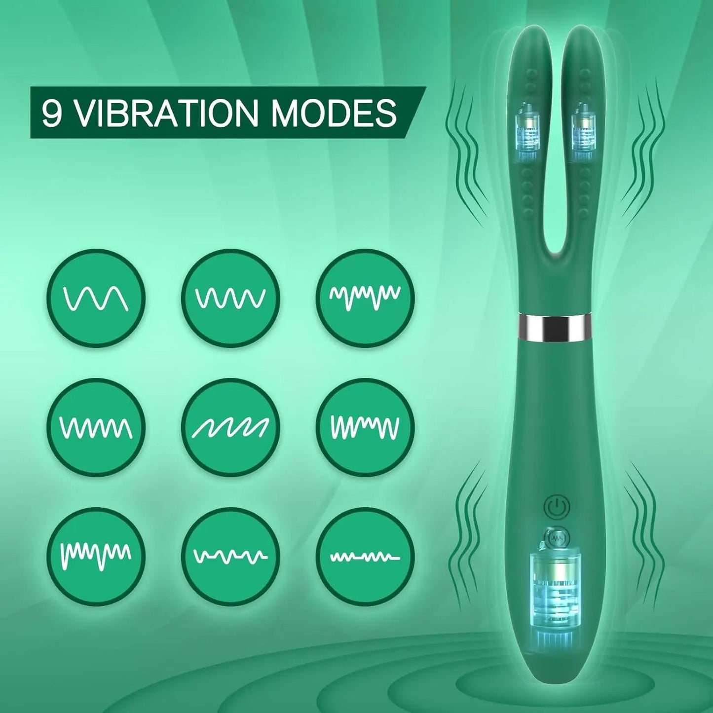 Sex Toys Clitoral Vibrator Dildo with Rabbits Ears, Women Vibrator G Spot Vibrator with 9 Vibration Modes, Clit Stimulator Adult luvshop24