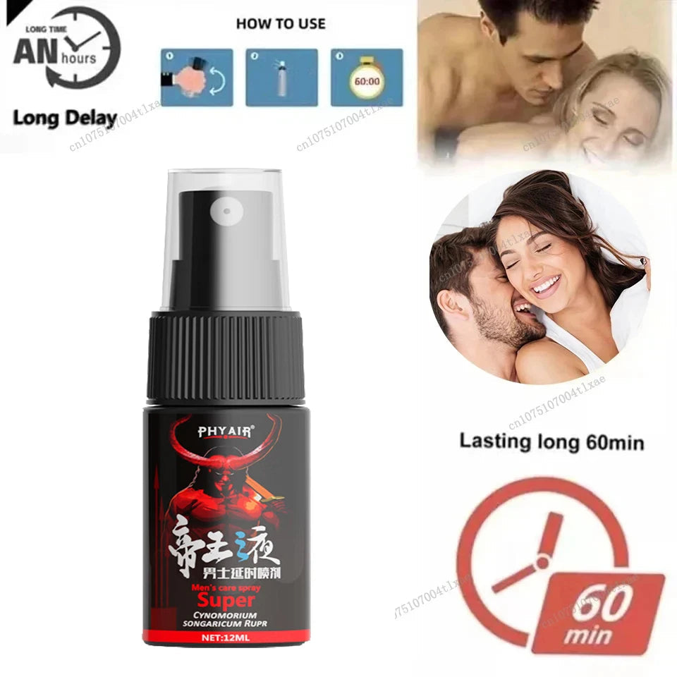 Male Penile Delay spray for External Use Long lasting 60 minutes Anti premature ejaculation Fast Erectile Product for Adults luvshop24