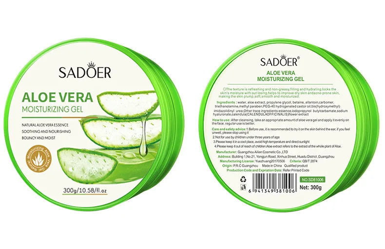300g SADOER Aloe Vera Gel Creams Moisturizing Brightening Nourishing Firming Hydrating Face Cream Facial Skin Care Products luvshop24