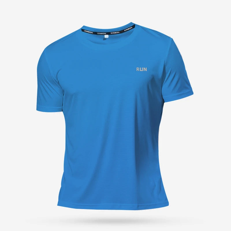 Sport Shirt 2024 Summer New 100% Polyester White Solid T Shirt Men Causal O-neck Basic T-shirt Male High Quality Running Tops luvshop24