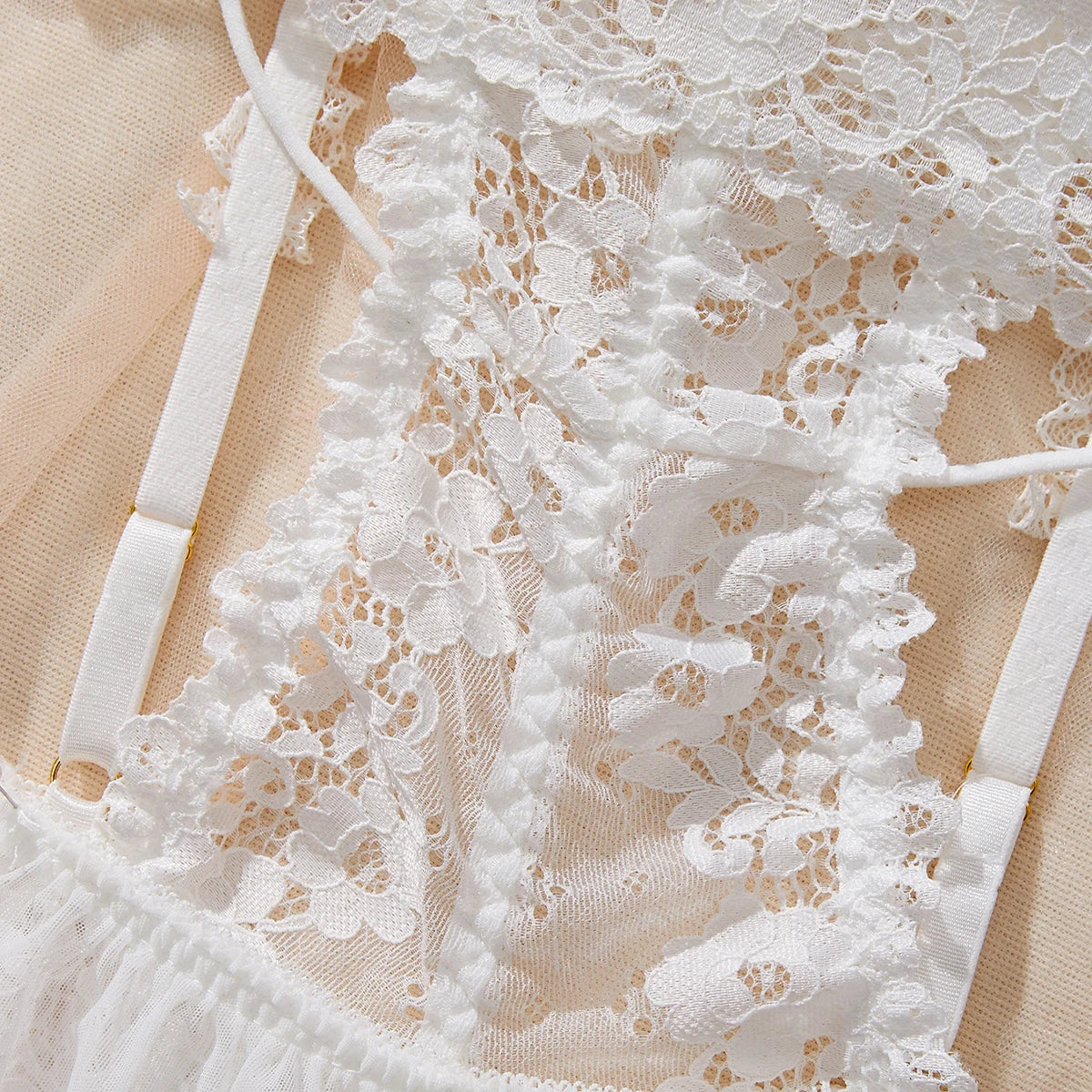 Plus Size Women's Exotic Lingerie Sets Lace Fluoroscopy Beauty Tulle Elegant Sexy Lingerie Female Underwear Lingerie For Ladies luvshop24