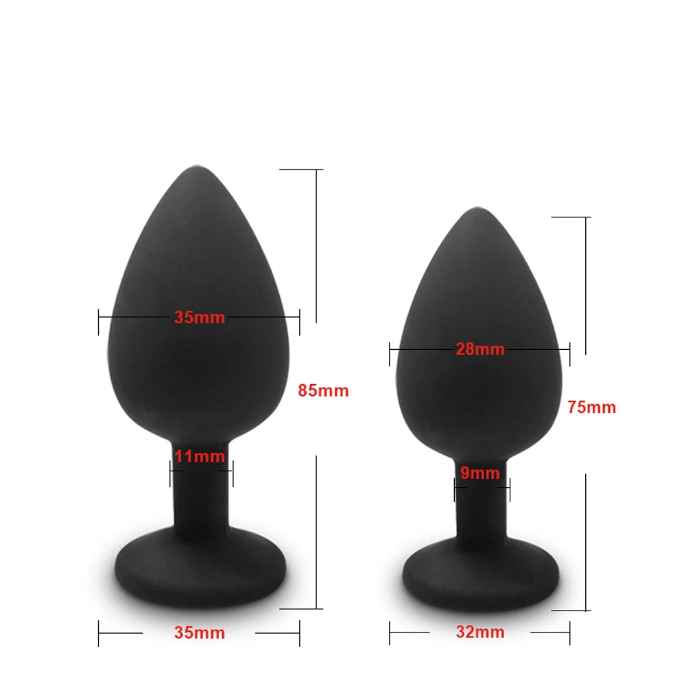4pcs Soft Silicone Anal Plug Mini Erotic Bullet Vibrator Butt Plug Sex Toy for Men Women Gay Couples Anal Stimulator luvshop24