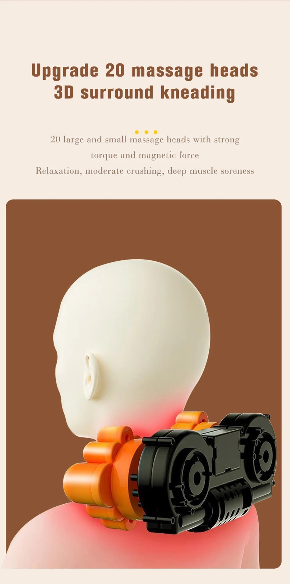 Portable Massager, Waist Massager, Full-body Muscle Relaxer, Car-portable Backrest Vibration Comfort Massager luvshop24