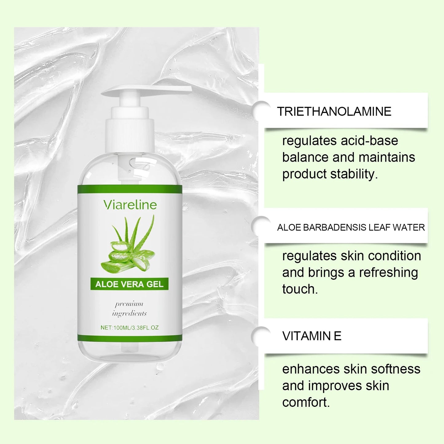 Aloe Vera Moisturizing Gel Remove Acne Relieve Sunburn Sooth Redness Brighten Facial Hydrating Rejuvenating Sun After Repair Gel luvshop24