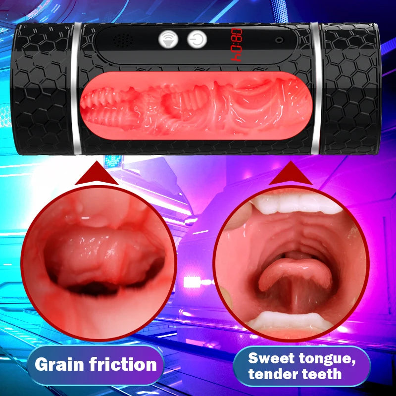 Automatic Male Masturbator Cup Soft Tight Pussy Blowjob Realistic Vaginal and Mouth Mold Vibrating Sucking Wriggle Men Sex Toys luvshop24