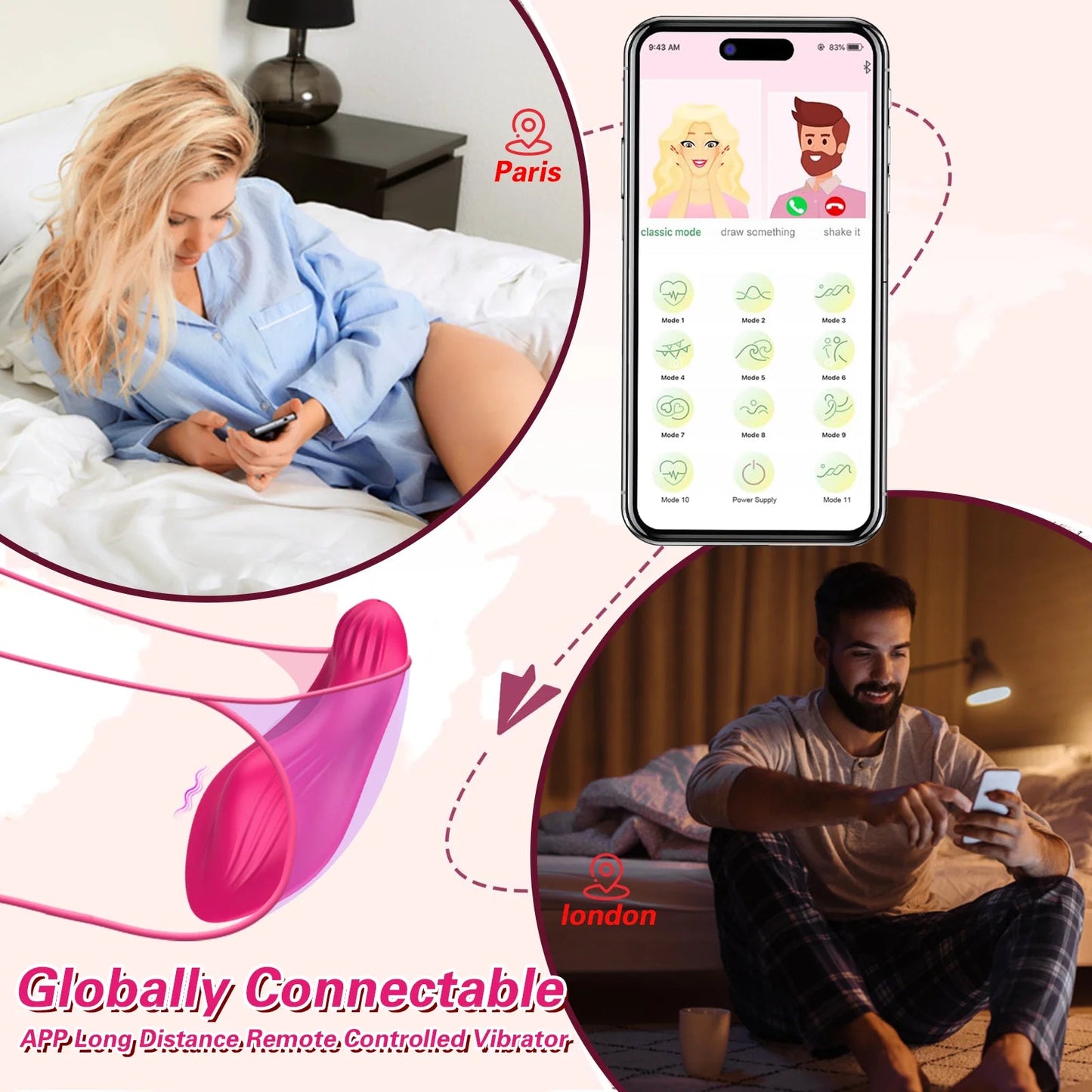 Butterfly Wearable Vibrator Wireless APP Remote Panties Dildo Vibrator for Women Clitoral Stimulator Massage Erotic Sex Toys 18+ luvshop24