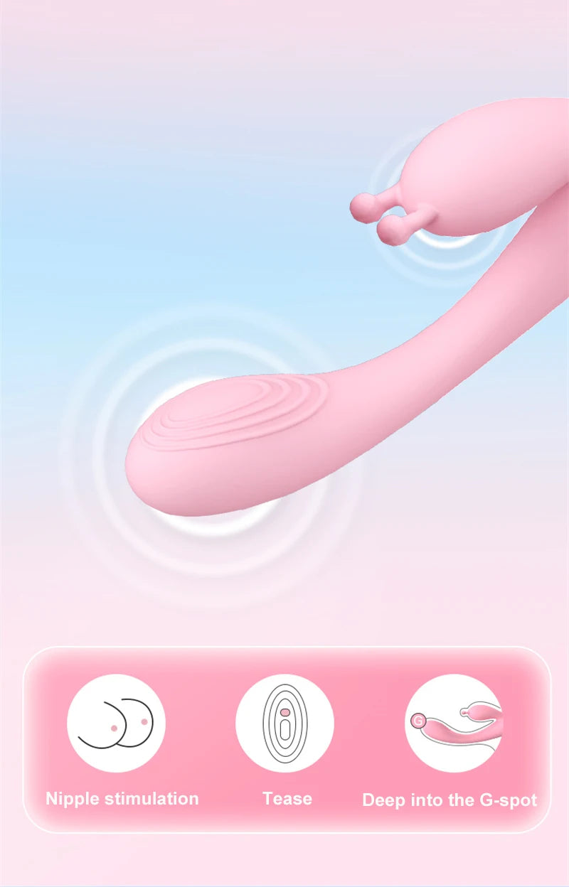Rabbit Vibrator for Women Powerful vibrating AV Magic Wand G Spot Clitoris Stimulator Vagina Nipple Massage Dildo Masturbator luvshop24