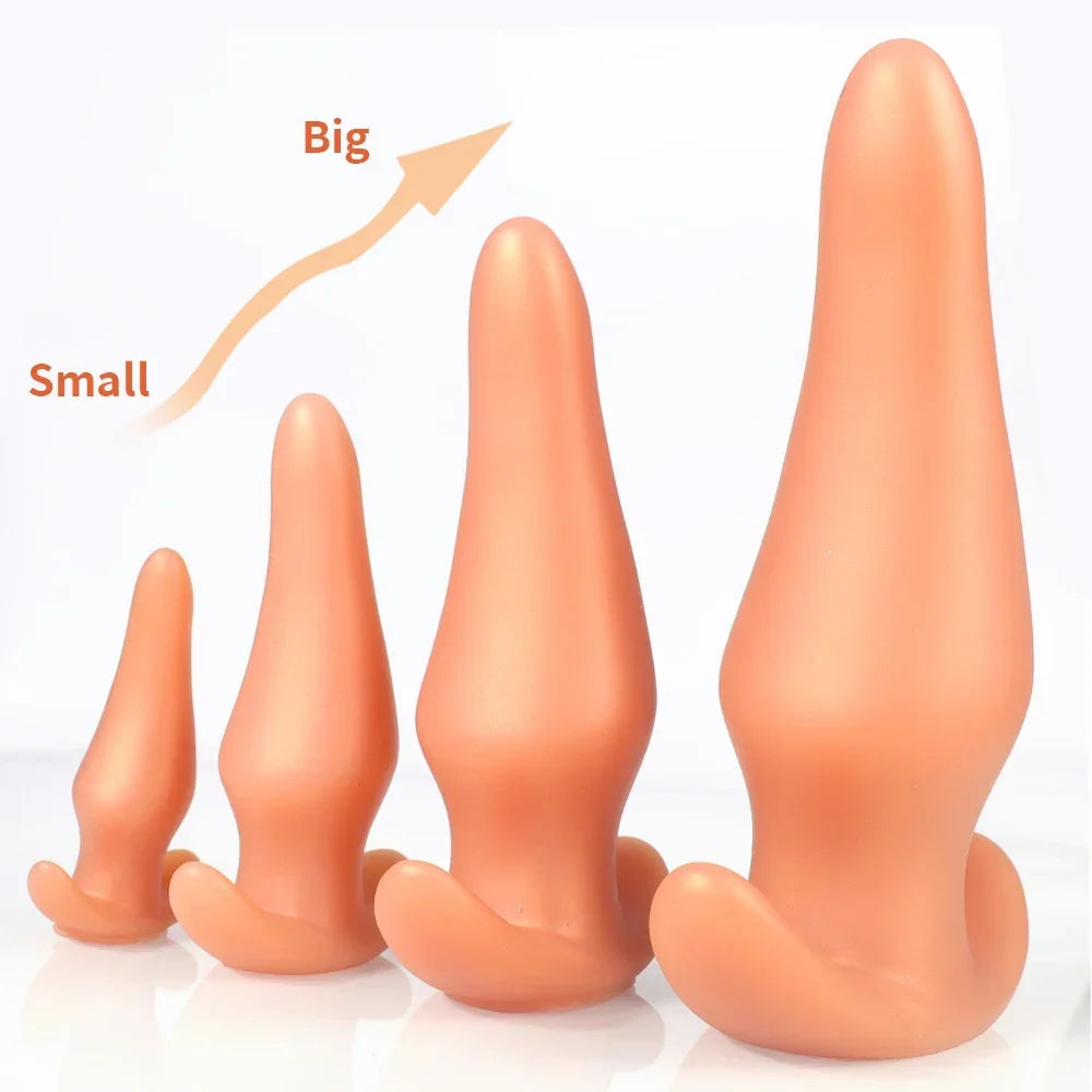 Wearable Anti Drop Soft Anal Plugs Prostate Massage Liquid Silicone Huge Butt Plug Anal Training Comfortable To Wear Butt Plug luvshop24
