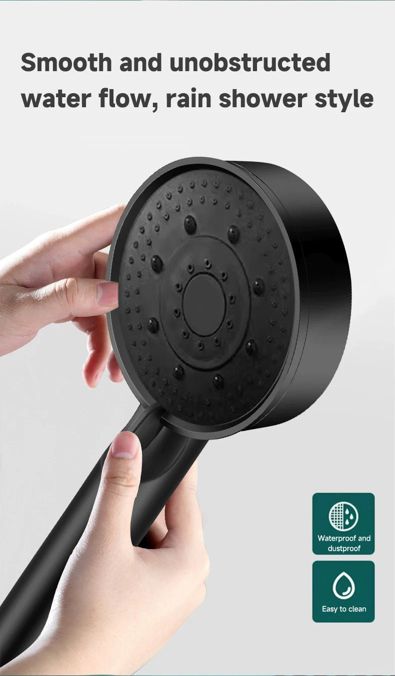 5 Modes Pressure Boost Shower Head Multifunction Adjustable Large Water Shower Nozzle Massage Bathroom Accessory luvshop24
