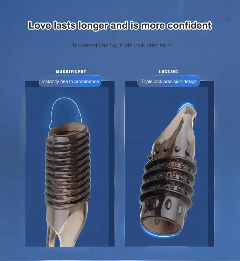 Cock rings for men reusable silicone penis enlarge sleeves delay ejaculation stronger erection stimulation sex toys for couple luvshop24