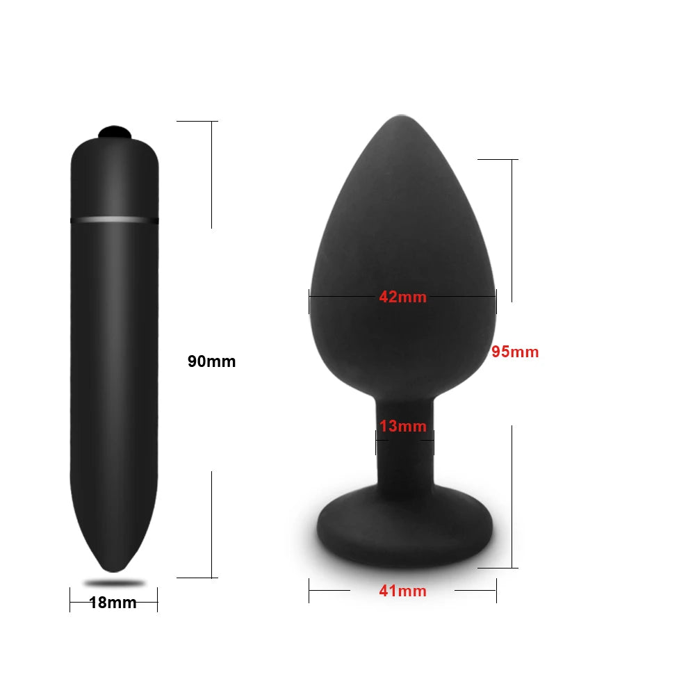 4pcs Soft Silicone Anal Plug Mini Erotic Bullet Vibrator Butt Plug Sex Toy for Men Women Gay Couples Anal Stimulator luvshop24