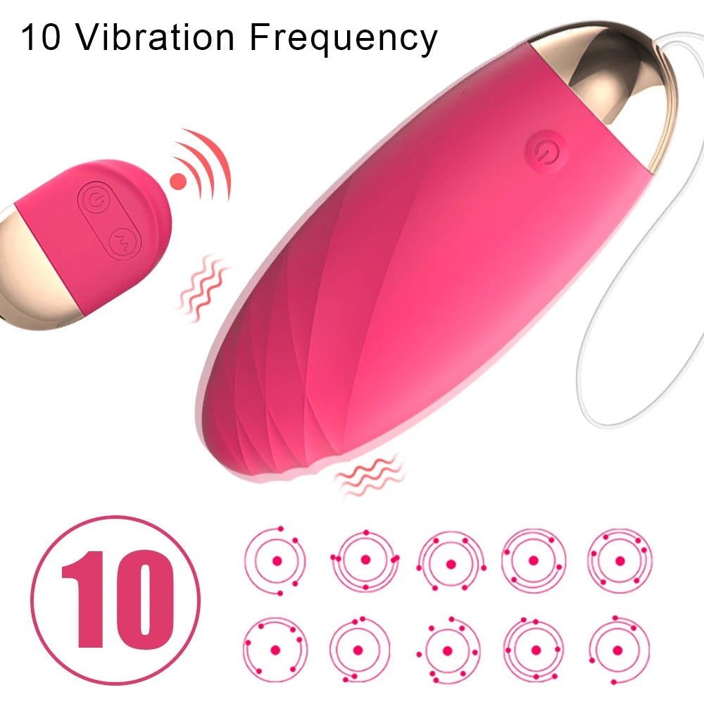 Remote Control Body Massager Wireless Jump Egg Vibrator Egg Clitoris Stimulator 10 Modes Vibrator Mini Bullet Vibrator For Women luvshop24