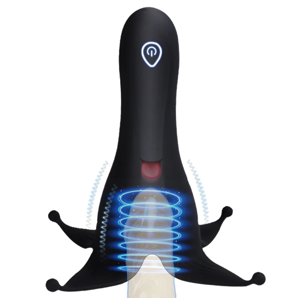 Glans Trainer for Men Powerful Vibrating Penis G Spot Masturbator Soft Fingertip Prolong Endurance Massage Vibrator Erotic Toys luvshop24