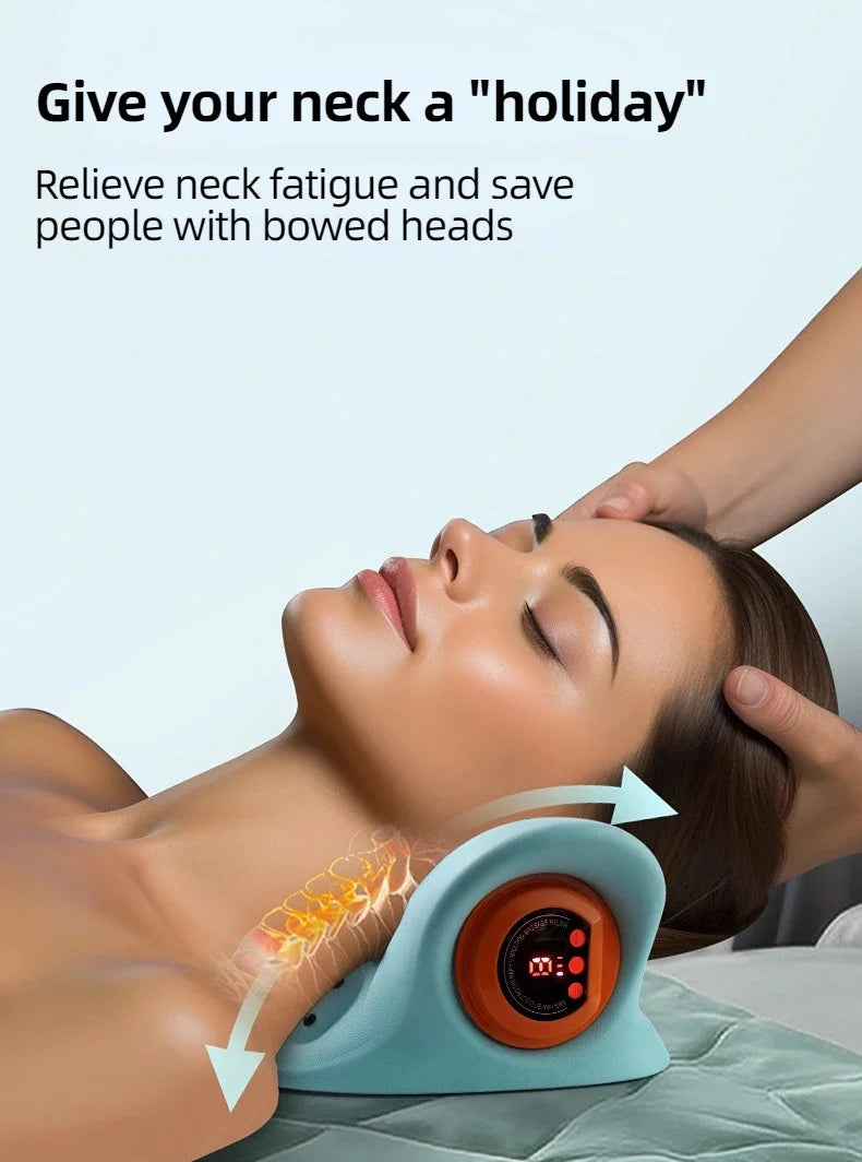 Electric Neck Massager USB Infrared Heating Airbag Neck Traction Vibration Shoulder Cervical Spine Shoulder Support Relax luvshop24