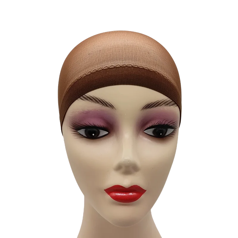 2pcs/Bag Top Stocking Wig Cap Hair Net For Weave Hair Wig Nets Black Brown Stretch Mesh Wig Cap For Making Wigs luvshop24