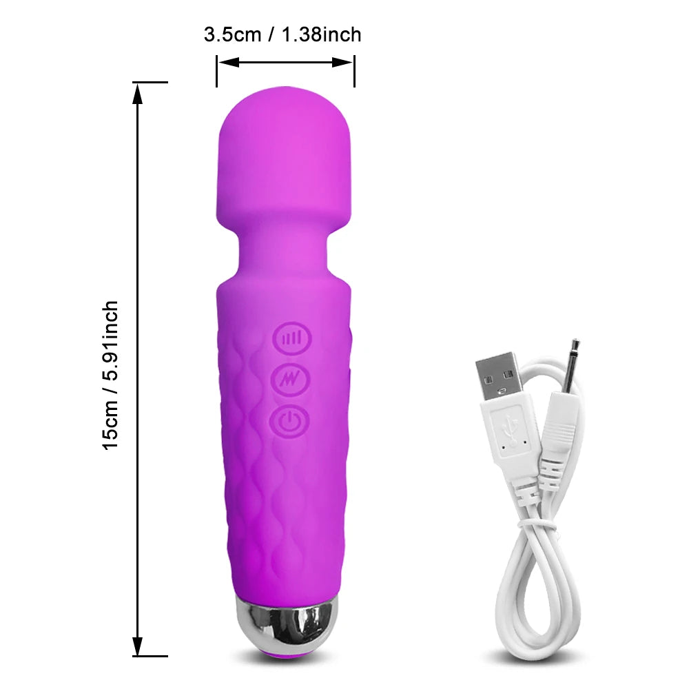 G spot Clitoris Stimulator Vibrator Adult Supplies for Women Powerful 20 Modes Clit Massager Female AV Magic-Wand Erotic Toys luvshop24