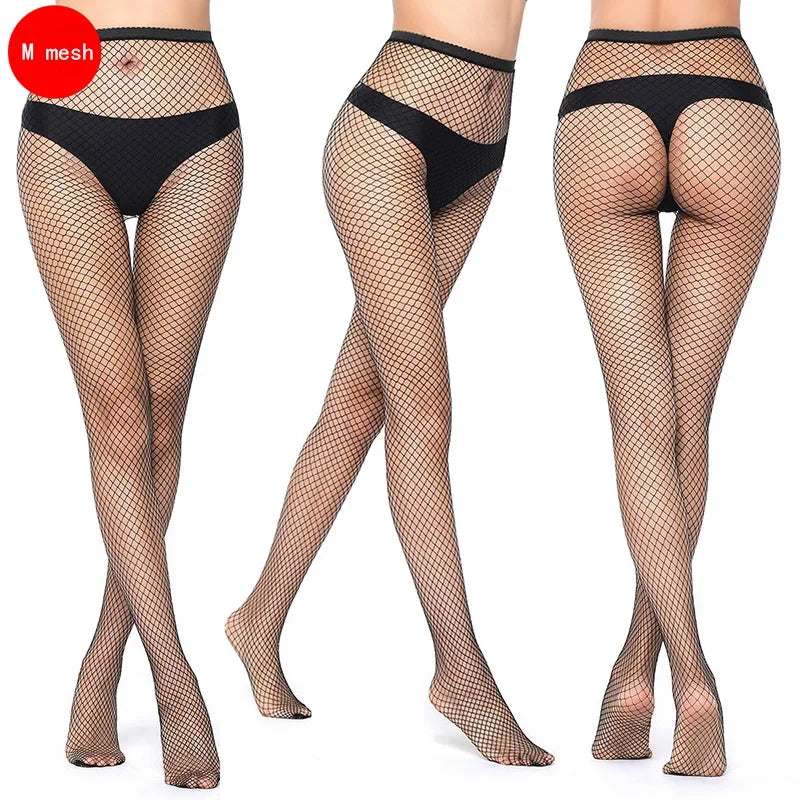 Hollow Out Sexy Pantyhose Black Women Fashion Tights Fishnet Stockings Club Party Hosiery Female Lingerie Girls Thigh Mesh Sock luvshop24