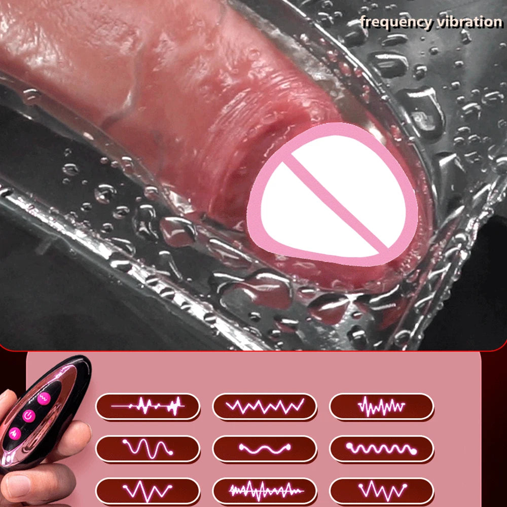 10.6in Long Realistic dildo vibrator penis telescopic Swing Heating silicone dildo female remote control Vibrators for Women Men luvshop24