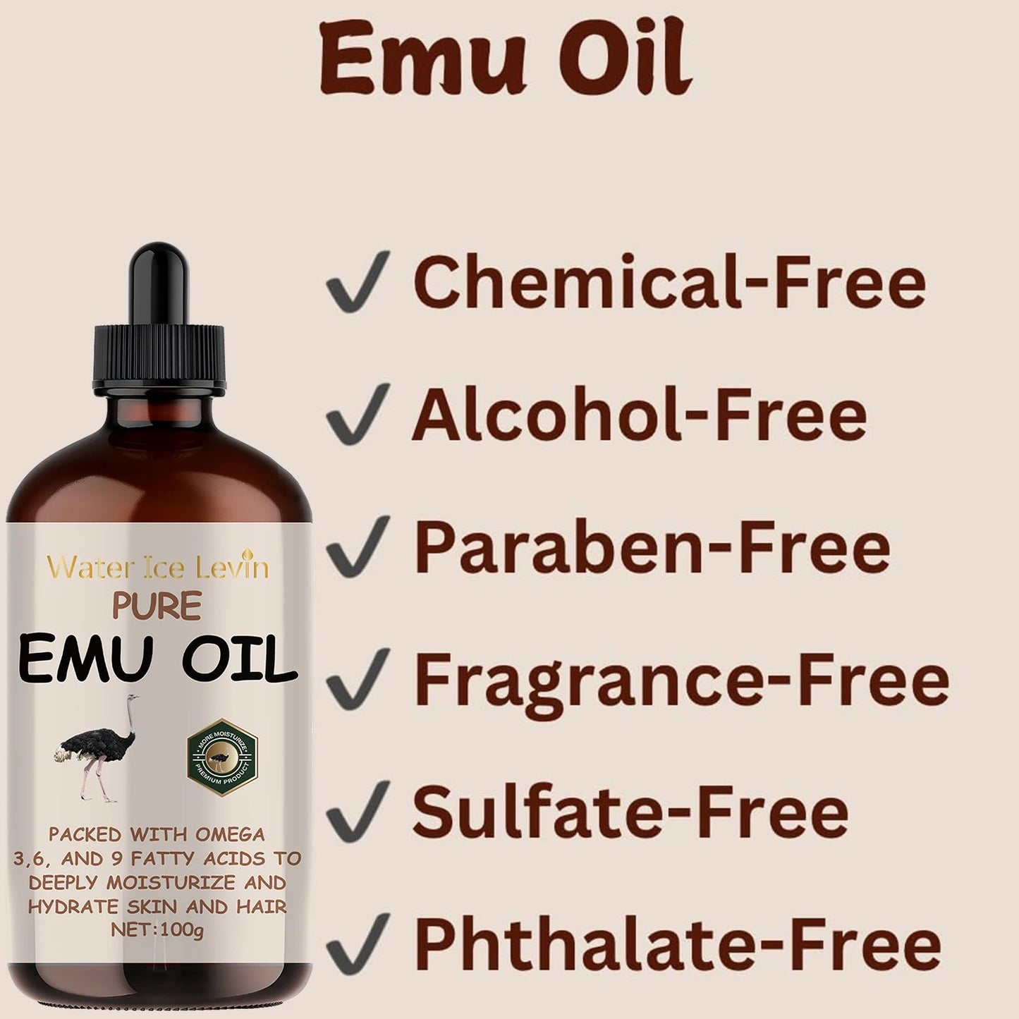 100ml Natural Vitamin E Essential Oil for Massage, Skin Care, Scraping, Shower, Face, Body, Nail, Hair, Eyelash Care Universal luvshop24
