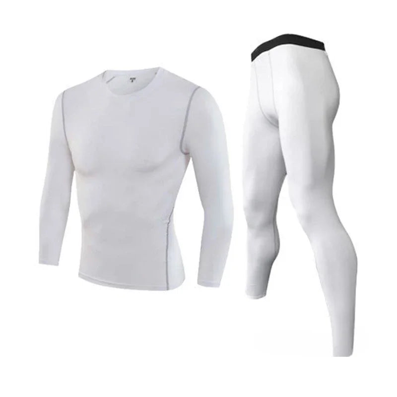 1pcs Men Long-sleeved Thermal Underwear Male Tight Fitting Fast Dry Elastic Fitness Suit Set Man Autumn Winter Sprots Wear luvshop24