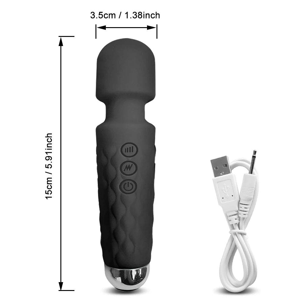 G spot Clitoris Stimulator Vibrator Adult Supplies for Women Powerful 20 Modes Clit Massager Female AV Magic-Wand Erotic Toys luvshop24