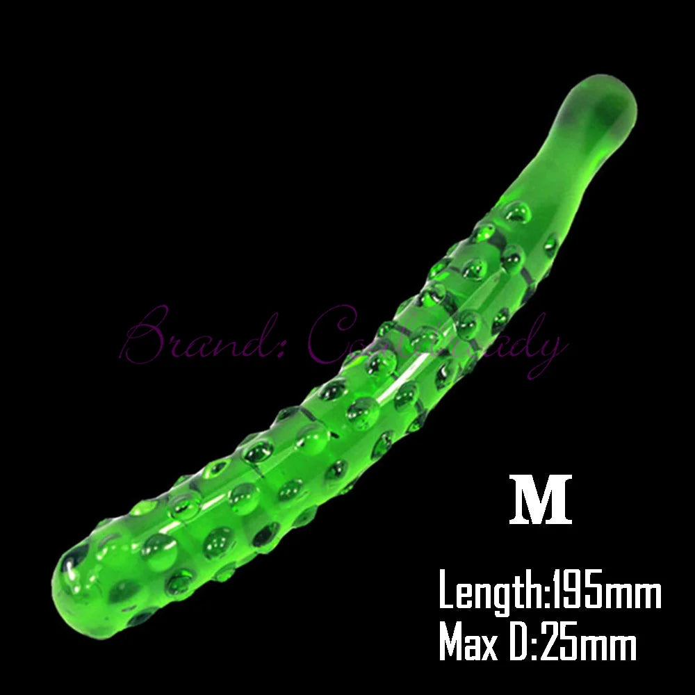 Pyrex Glass Dildo 195x33mm Fake Penis Crystal Anal Beads Butt Plug Prostate Massager G Spot Female Masturbation Toys luvshop24
