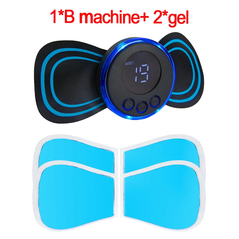 EMS Neck Massager Electric Muscle Stimulator Cervical Sticker Massage Patch Low Frequency Pulse Masajeador Pads Body Pain Relief luvshop24
