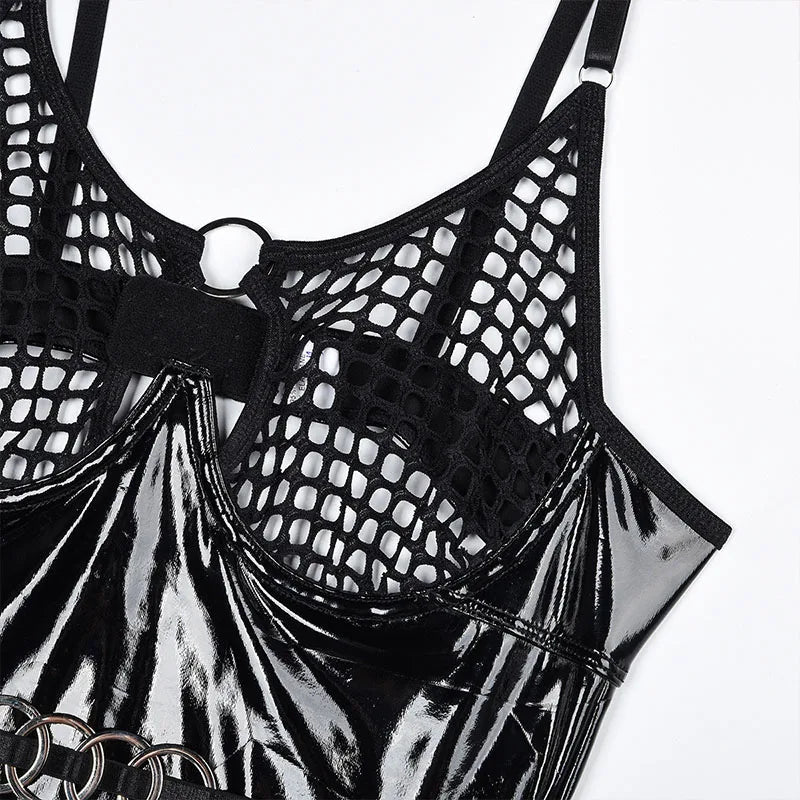 Metal Buckle Underwear Bodysuit Leather Motorcycle Sexy OnePiece Porn Bodycon Uncensored Women Lingerie Erotic Backless Jumpsuit luvshop24