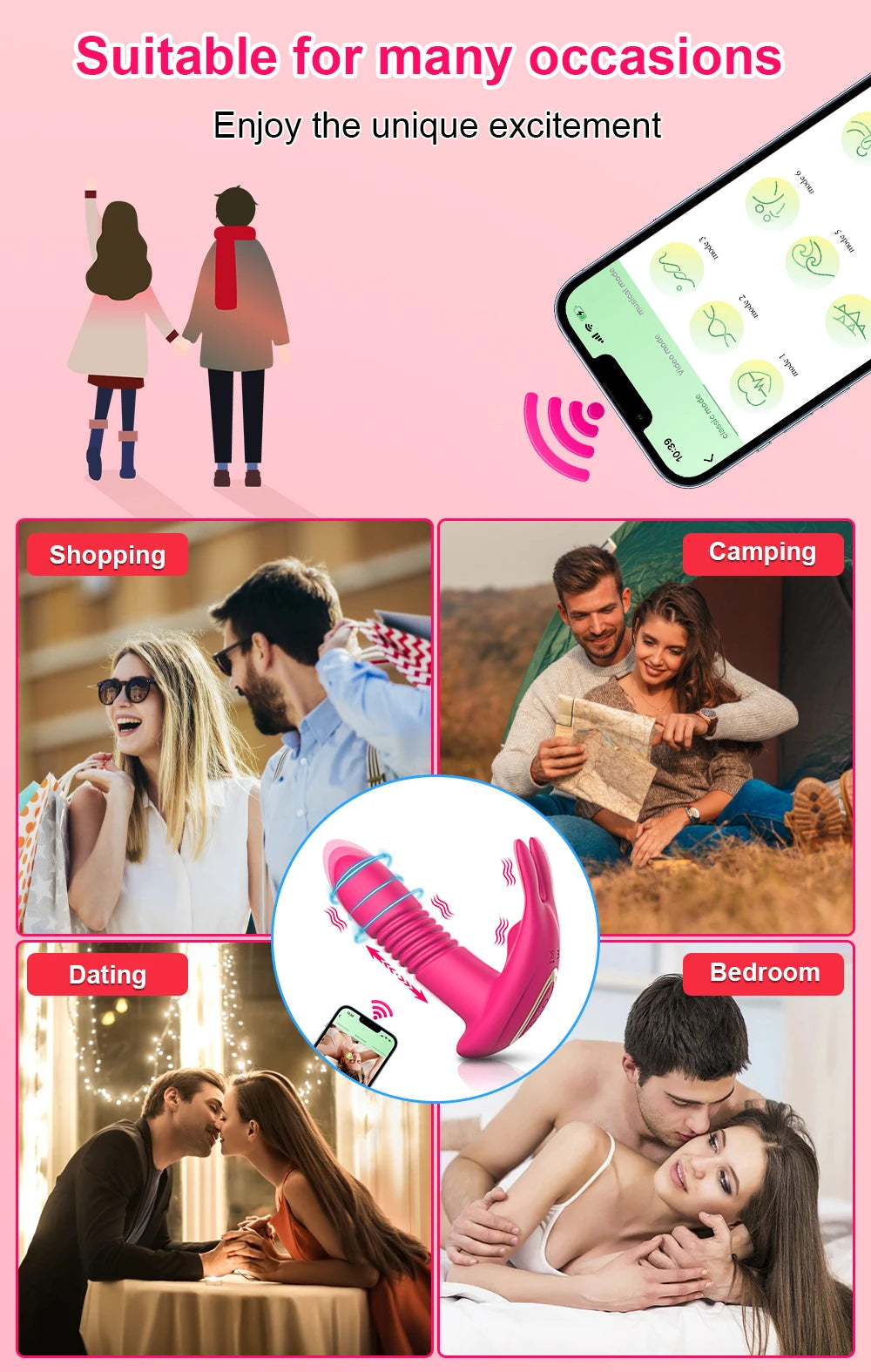 Adult Toys Vibrator Masturbation Tools for Women Outdoor Wearable Vibrator Clitoris Stimulator Dildo Penetration Vagina Vibrator luvshop24