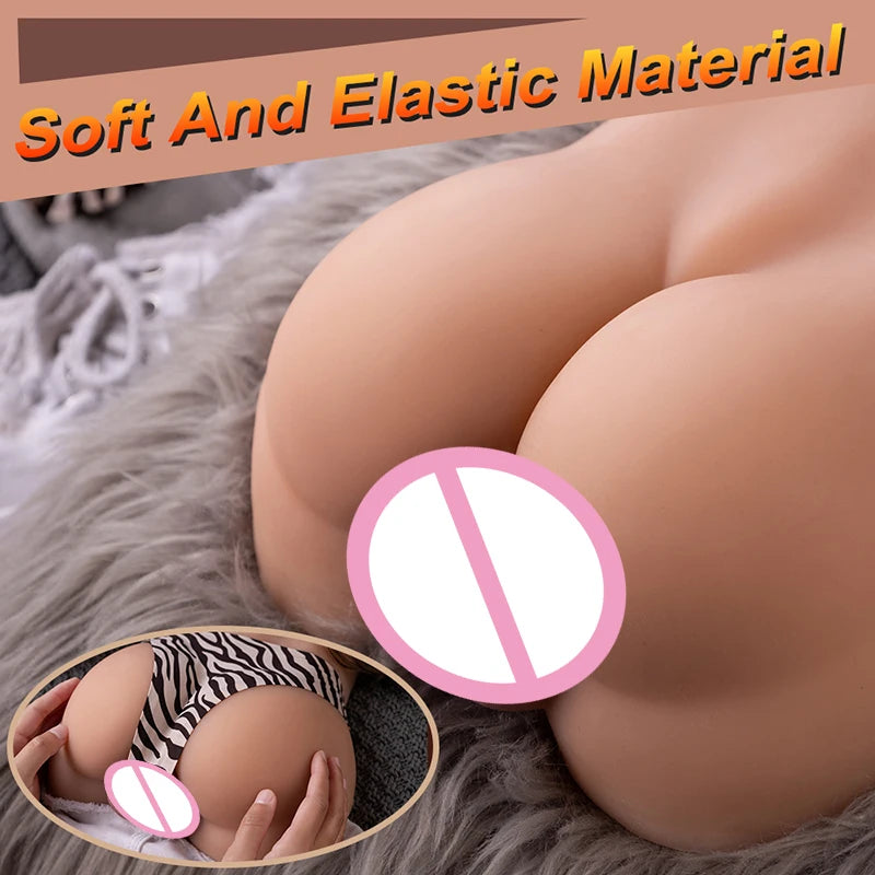 RENHEYUOU Sex Toys Lifelike Woman Ass Artificial Vagina Anal 2 Holes Male Masturbation Insertable Pussy Torso Ass Sex Dolls luvshop24