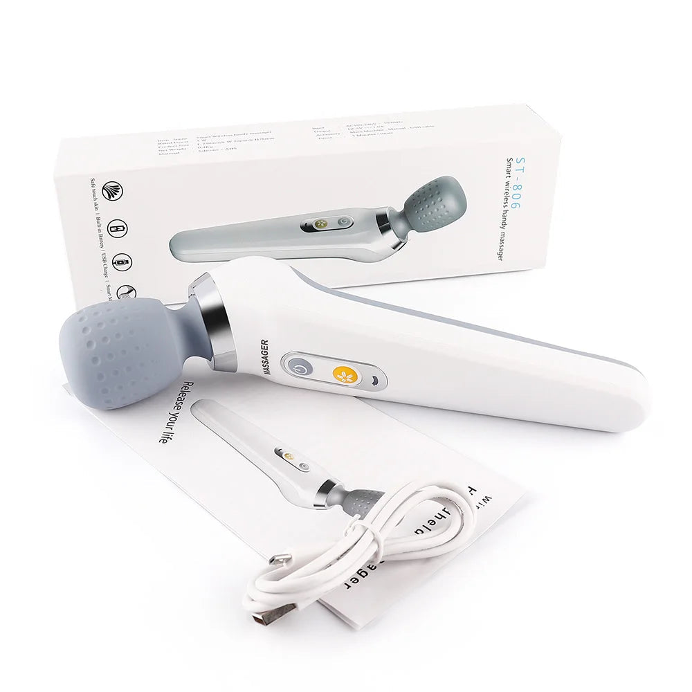 USB Handheld Electric Wand Massager High Frequency Vibration Body Neck Back Muscle Relax Vibrating Deep Tissue Massage Machine luvshop24