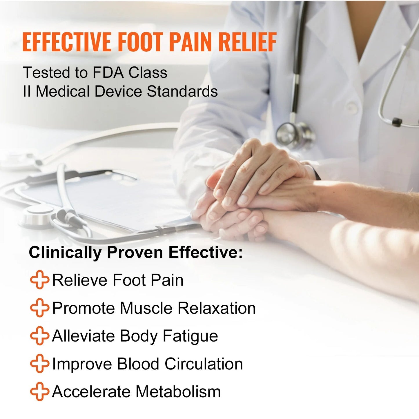 VEVOR Foot Circulation Stimulator with Heat EMS & TENS Foot Massager Electric Foot Stimulator for Pain Relief Muscles Vibrator luvshop24