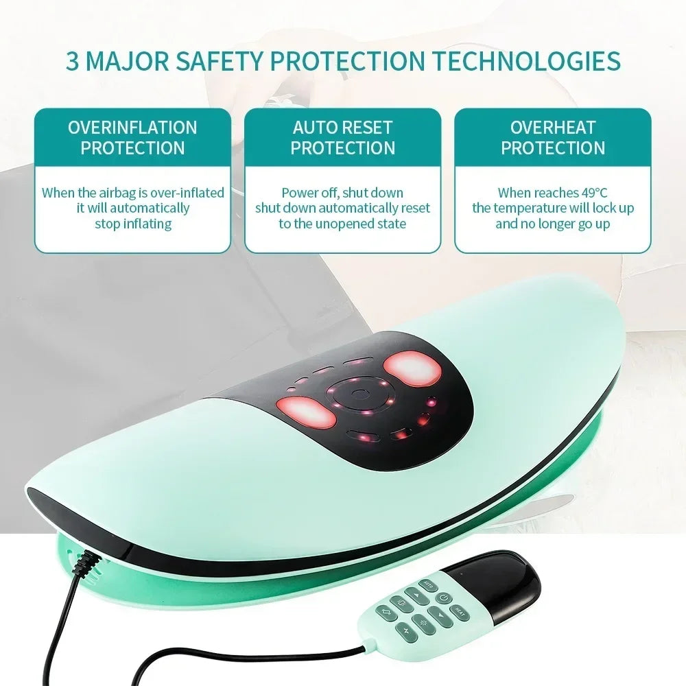 Electric Lumbar Traction Massager Adjustable Vibration Waist Massager Wa ist Spine Support Back Massage Machine Waist masajeador luvshop24