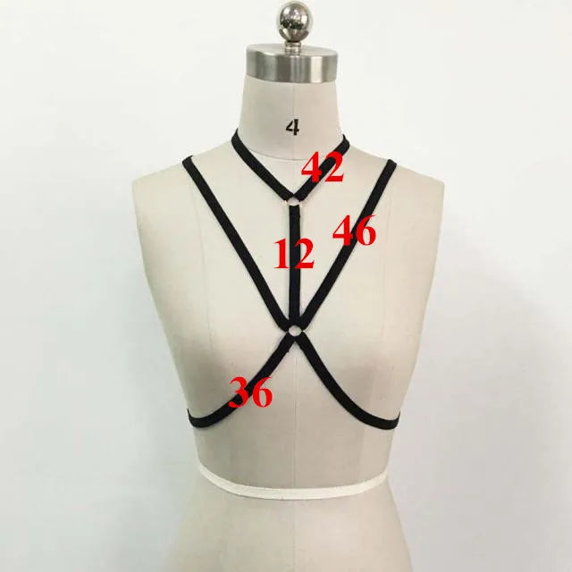 Womens Harness Bra Elastic Cage Bra Strappy Hollow Out Bra Bustier Fancy Erotic Lingerie Young Girls Erotic Sujetadores Sexys 속옷 luvshop24